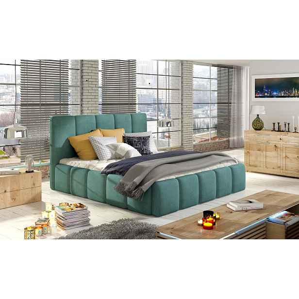 Moderní postel Begie 160x200, zelená Orinoco HELCEL