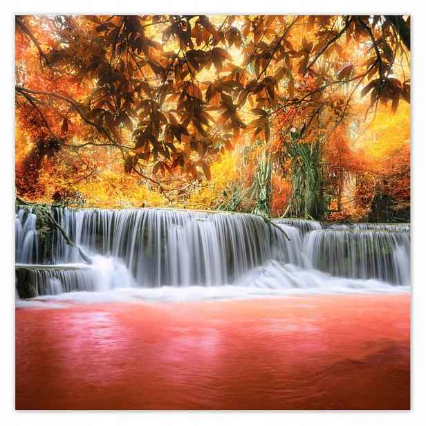 Plakáty 140x140 Podzimní vodopád