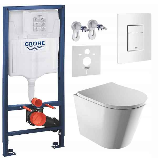 Podomítkový Wc set Grohe s mísou Tampa a tlačítkem bílá Fresh
