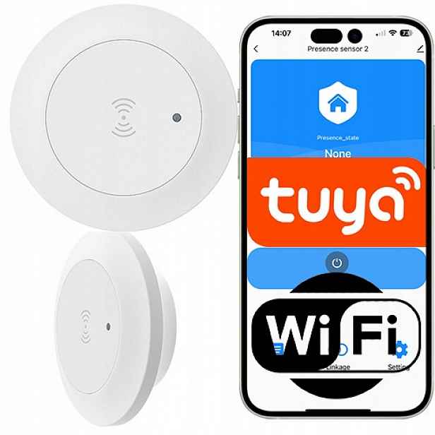 Snímač přítomnosti s detekcí pohybu na omítku WiFi Tuya