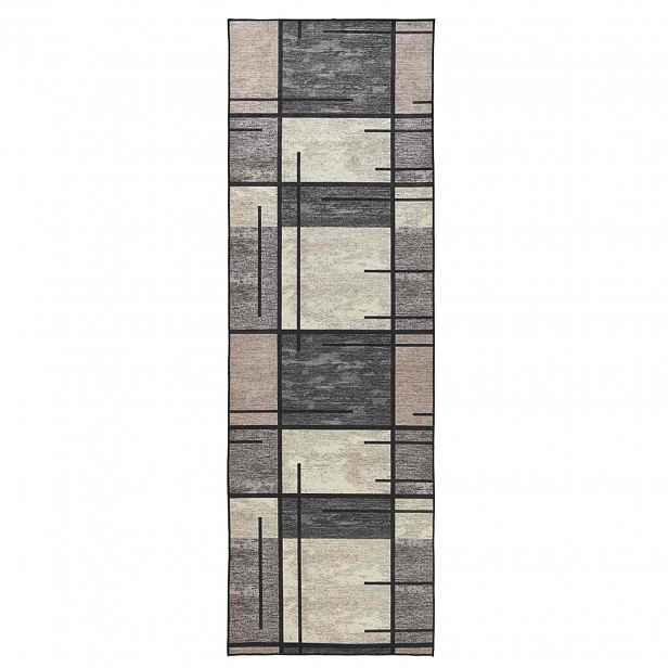 vidaXL Běhoun LESAKA Hnědá 50 x 450 cm Diamantový samet