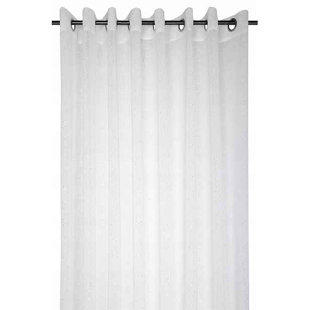 Záclona Bílá Na Kolečkách Na Průchodkách Metalické Zdobení 300 x 260 cm