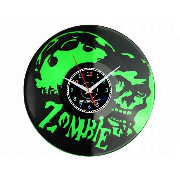 Zombie Dárek Originální dekorace do domu Hodiny z vinylové desky