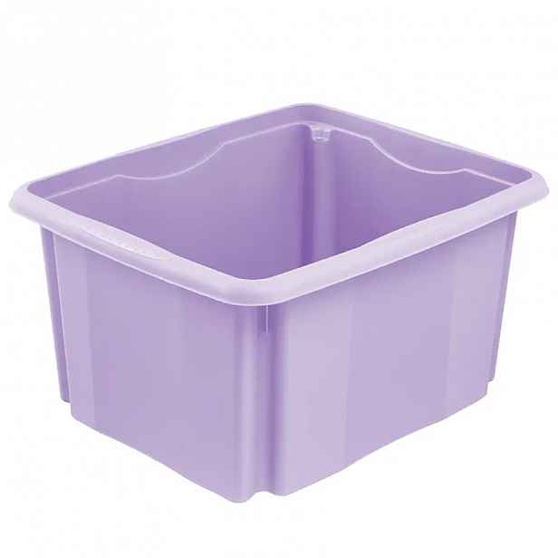 Plastový úložný box Emil 15l fialový