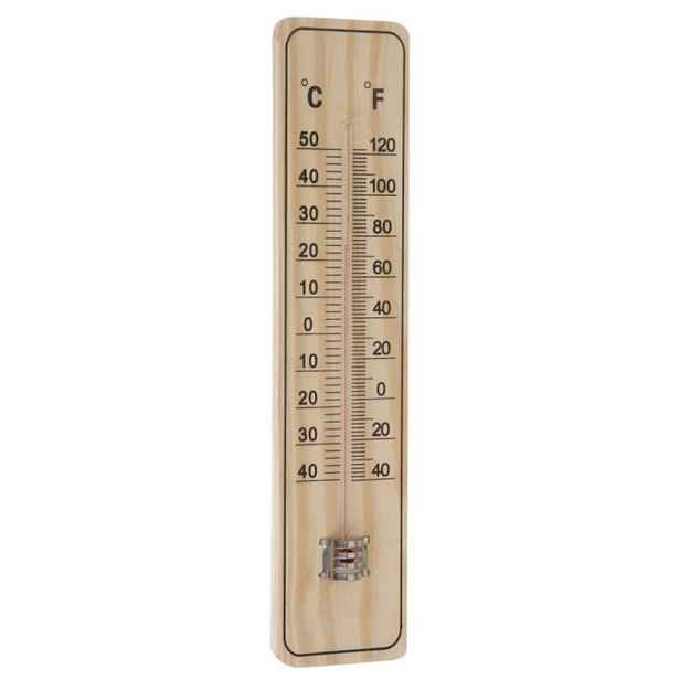 teploměr univ. 22x5cm, -40°C+50°C, dřevo