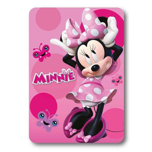 Faro Dětská fleecová deka POLAR MINNIE 100x140 cm růžová