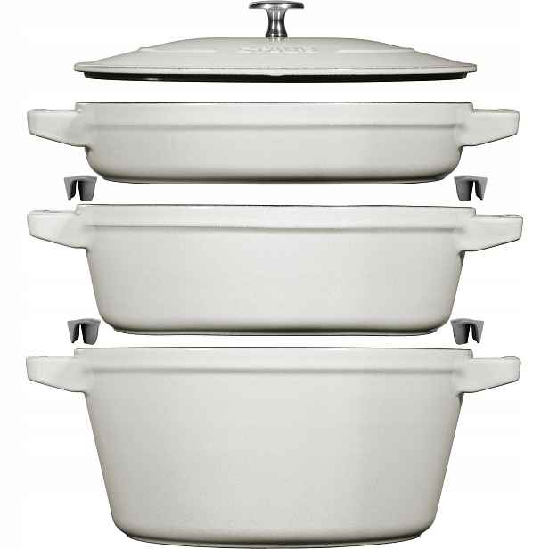 Staub sada litinového nádobí 24 cm pánev, zapékací mísa, cocotte