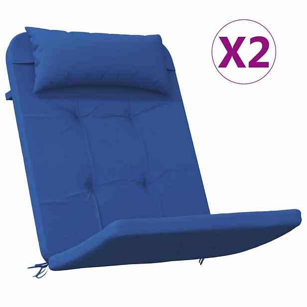 vidaXL Polštáře na židle 2 ks Oxford látka Modrá 58 x 77 x 4,5 cm