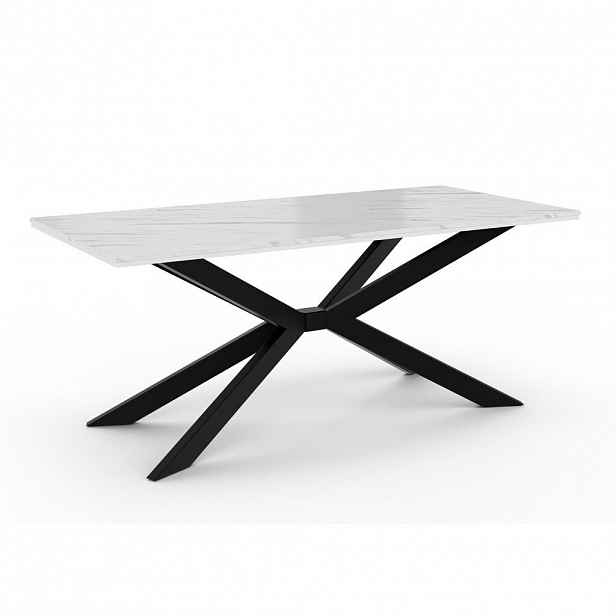 Home Collective JÍDELNÍ STŮL 190 cm Bílý s dekorem mramoru