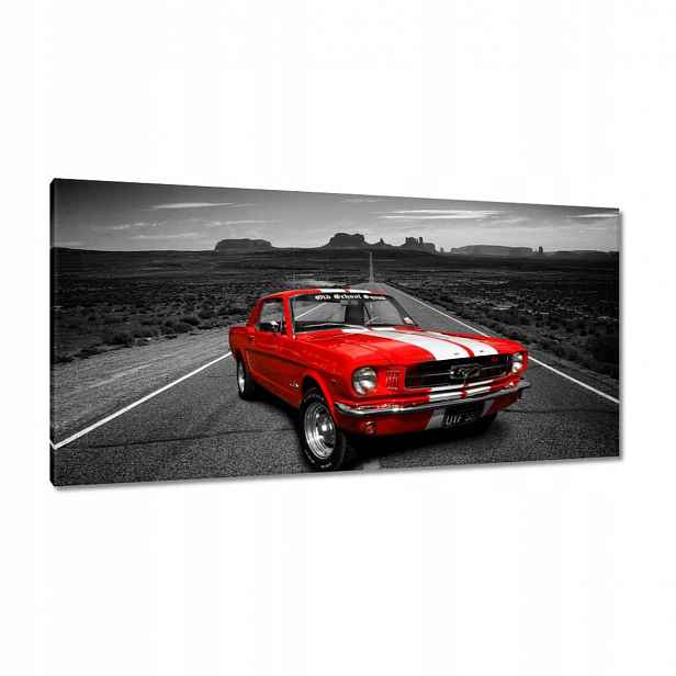 Obrazy 115x55 Červený Ford Mustang