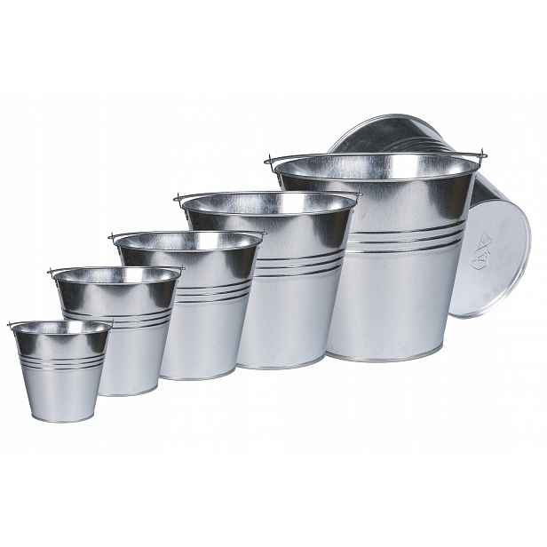 Pozinkované vědro 5 l, 7 l, 10 l, 12 l, 15 l – sada pro dům a zahradu