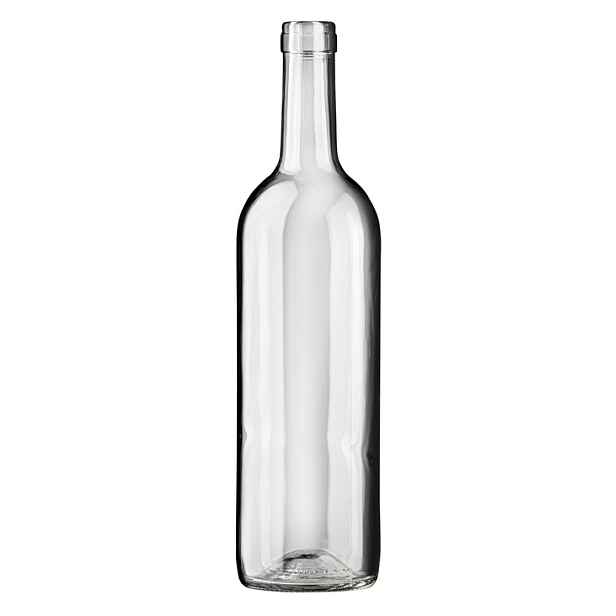 Skleněná lahev Bordeaux70 čirá 750 ml - zátka