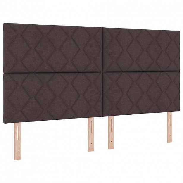 vidaXL Čelo postele Tmavě hnědá 180 cm textil