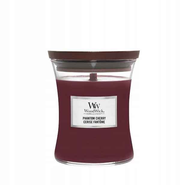 Vonná sójová svíčka Phantom Cherry Woodwick 1 ks