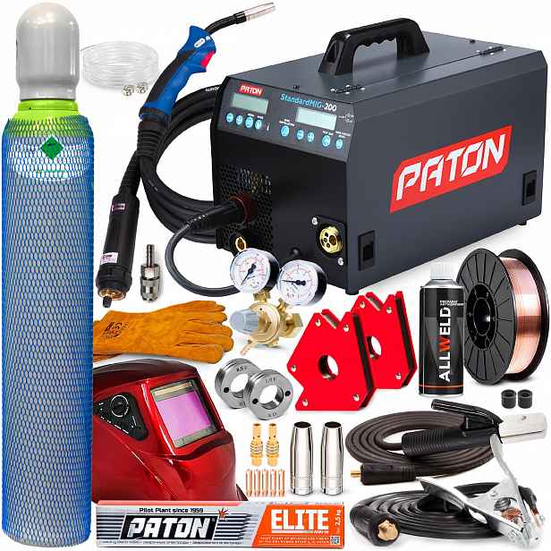 Svařovací Stroj Migomat Paton Psi 200 Standard Mig Mag Mma Tig 230V 200A Igbt 3V1