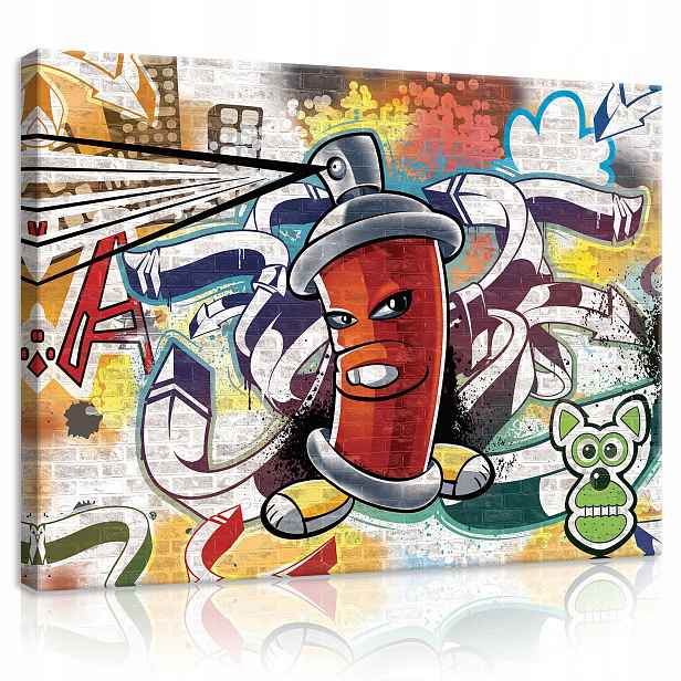 Obraz Do Pokoje Mládežnického Dítěte Na Plátně Graffiti Umění 100x70