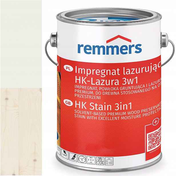 Remmers HK-Lasur Ochranná lazura na dřevo Ral 9016 Bílá Signální 20L