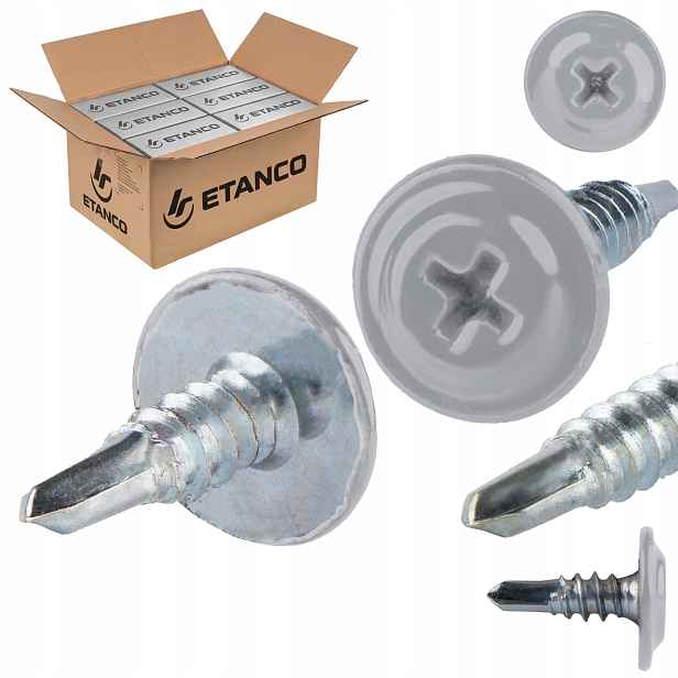 Samovrtné podložky 4,2 x 13 mm Ral 9006 2000 ks Etanco Gm-b