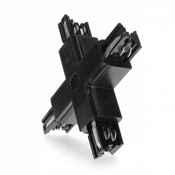Spojka X pro spojování Vnějších kolejnic Černá pro Led Nextrack