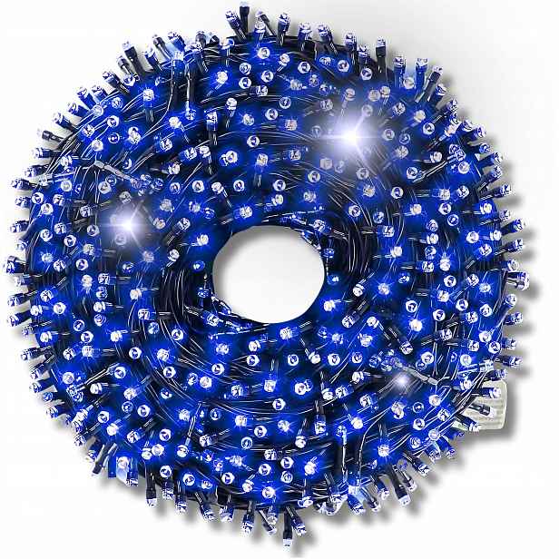 Vánoční Osvětlení Na Stromeček Světla 300 Led Modré Venkovní Vnitřní Flash