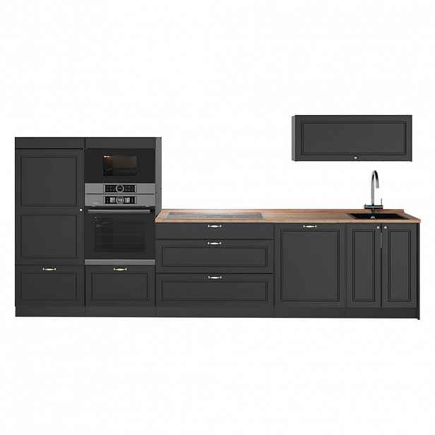 Vicco KUCHYŇSKÝ KOUT Fame-Line, Anthrazit-Gold Landhaus/Antracit, 340 cm, PD Dub