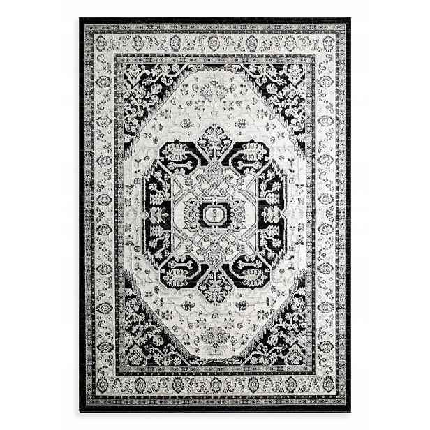 Koberec 80x150 Elora Ornament černý krémový designový