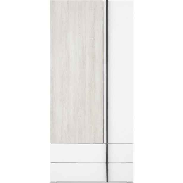 MASSENO ŠATNÍ SKŘÍŇ S OTOČNÝMI DVEŘMI BERGAMO, 90/195/50 cm 2dveřová, dekor dub
