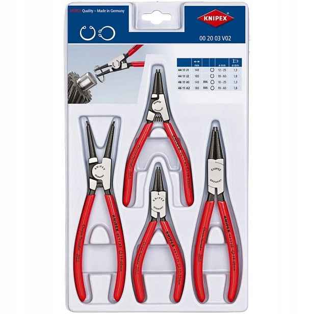 Knipex Sada 4 Kleští Na Pojistné Kroužky