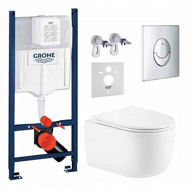 Podomítkový Wc set Stelaz Grohe Wc mísa Tornado Imprese tlačítko