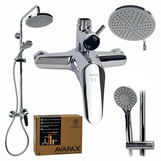 Sprchový set Sprchový sloup s baterií do kabiny Deszczownica 20