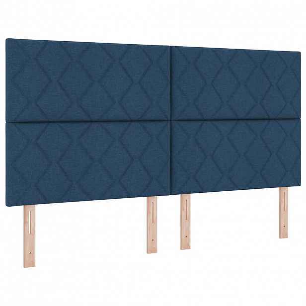 vidaXL Čelo postele Tmavě modrá 180 cm textil