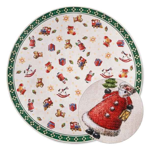 Zelený kulatý koberec s vánočním motivem ø 150 cm Green Christmas – Villeroy&Boch