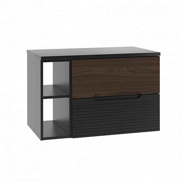 Petits-meubles SKŘÍŇKA POD UMYVADLO 80.6cm Sylla Černá a dřevěná