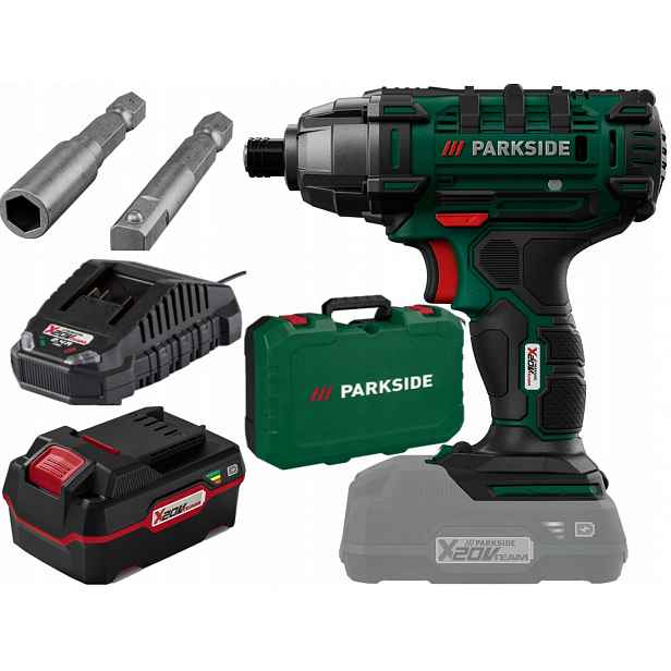 Parkside šroubovák Udarová 180Nm 20V parkside akumulátor Set