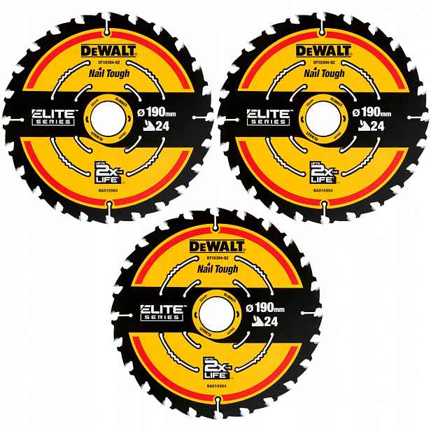 3x Kotouč na dřevo 190 x 30 mm Elite DeWALT DT10399