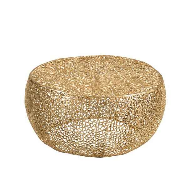 Coffee stolek Koral gold - 81*81*41cm J-Line by Jolipa