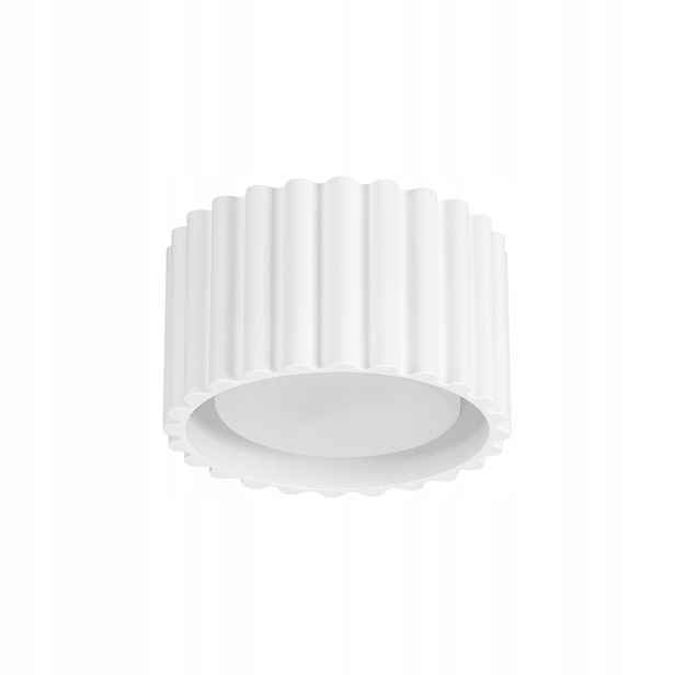 Sollux Stropní bod Aura GX53 10W bílý rýhovaný kulatý