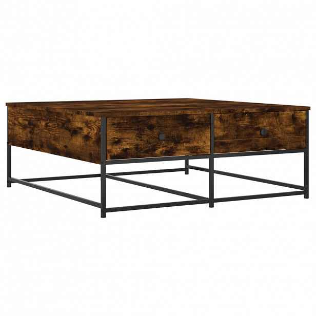 vidaXL Konferenční stolek kouřový dub 100x99x40 cm kompozitní dřevo
