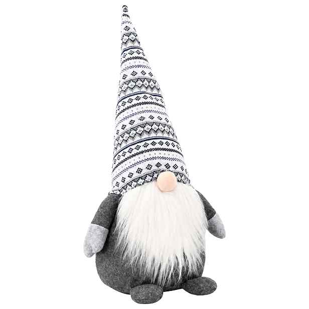 vidaXL Vánoční skřítek Šedá 60 cm Polyester