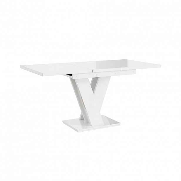 Home Collective ROZKLÁDACÍ JÍDELNÍ STŮL 120–160 cm Bílý lesklý