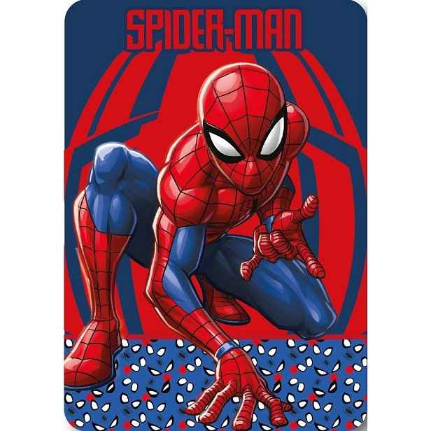 Faro Dětská fleecová deka Polar Spiderman 100x140 cm červeno-modrá