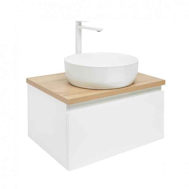 Koupelnová skříňka s umyvadlem SAT B-Way 59x30x45 cm bílá lesk BWAY60WDOAKU2B