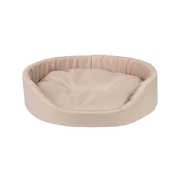 Pelíšek pro psa oválný BASIK béžová velikost XS, S, M, L, XL, XXL, XXXL Rozměr: XS - 40x32x12 cm