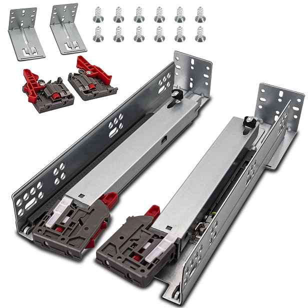 Vodicí lišty Hlc HLC380 6 párů s jemným zavíráním 380 mm R25