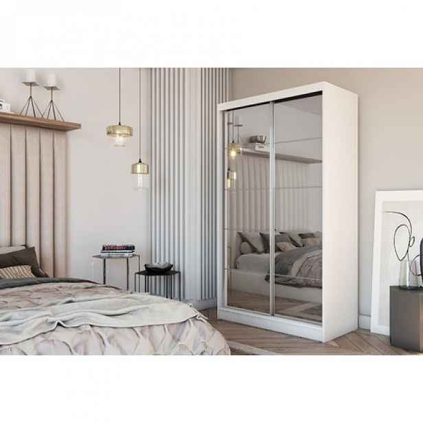 Kvalitní Šatní Skříň Flores 200 cm Bílá