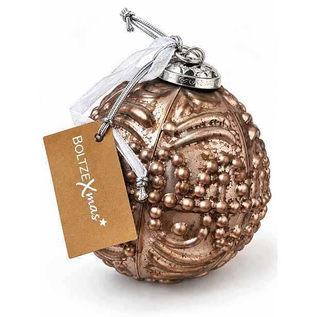 Vánoční Baňky Boltze Xmas 8 Cm 6 Kusů Měděné Vintage Ozdobné