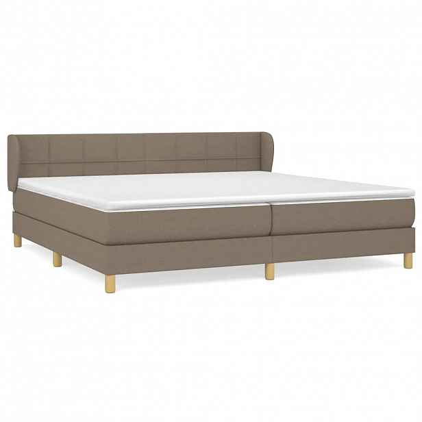 vidaXL Box spring postel s matrací taupe 200x200 cm textil