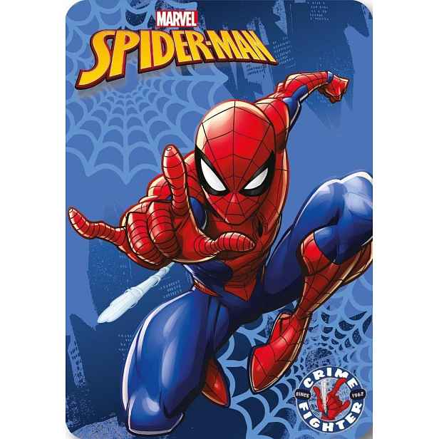 Faro Dětská fleecová deka Polar Spiderman 100x140 cm modro-červená