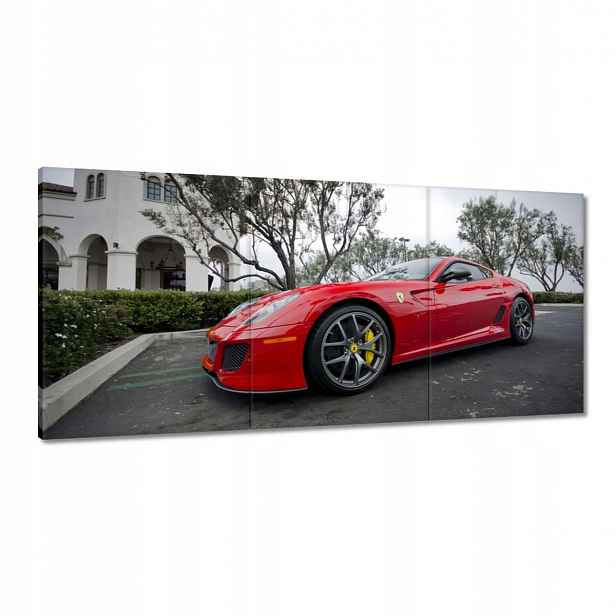 Obrazy 210x100 Červené auto Ferrari
