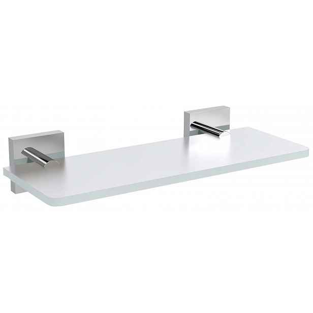 Sapho X-SQUARE - Polička, délka 30 cm, mléčné sklo/chrom XQ009-03